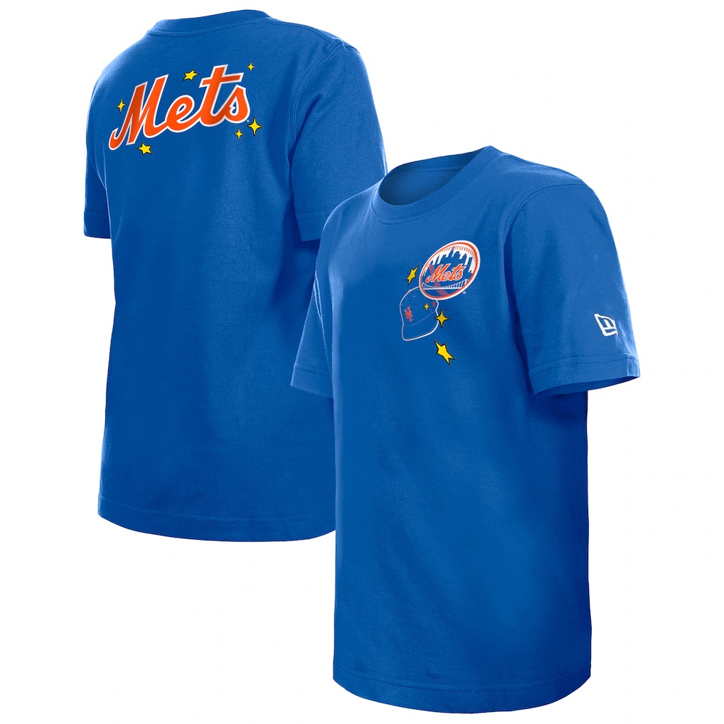 New York Mets New Era Youth Stars & Cap T-Shirt – Royal