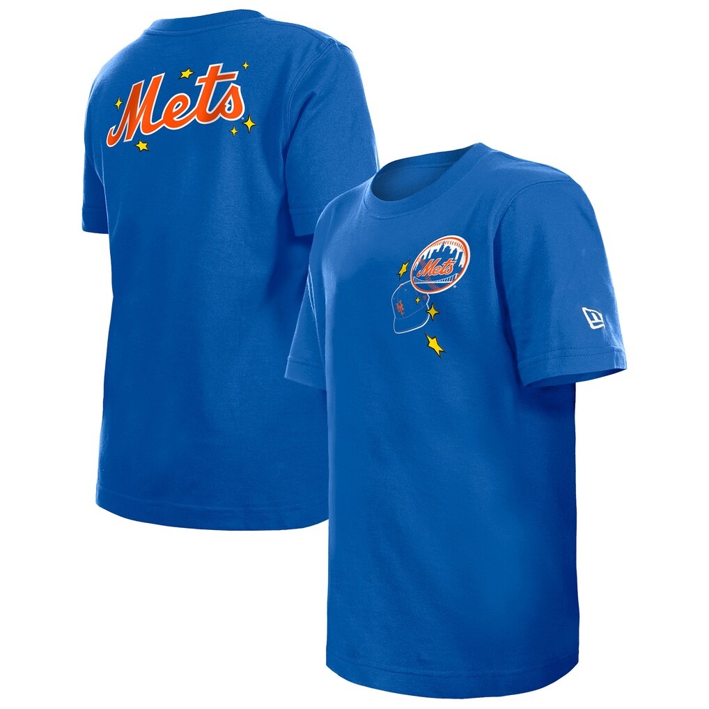 New York Mets New Era Youth Stars & Cap T-Shirt – Royal