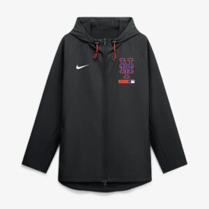 New York Mets Nike Authentic Collection Raglan Therma-FIT Full-Zip Hooded Jacket