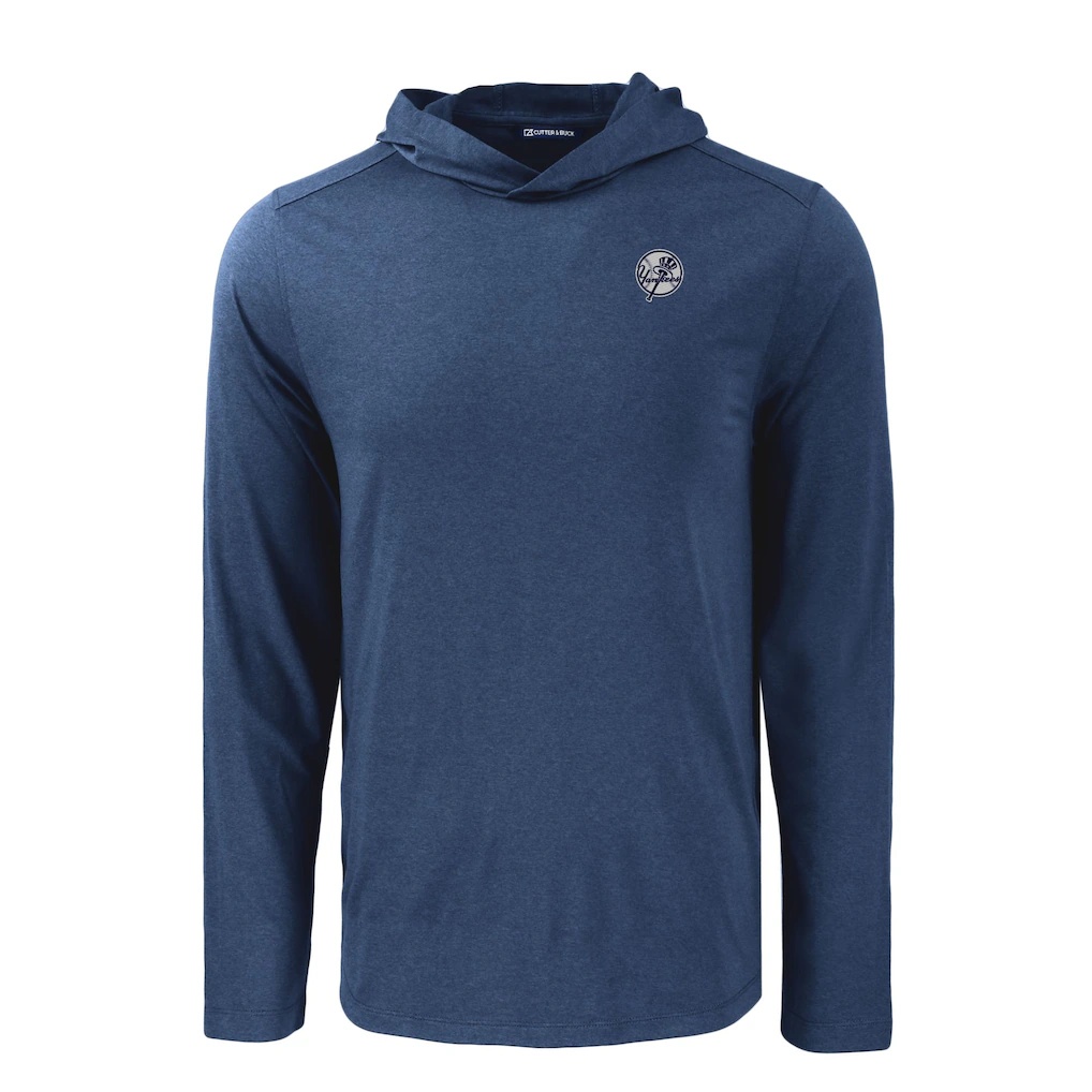 New York Yankees Cutter & Buck Coastline Epic Comfort Eco Recycled Hoodie T-Shirt