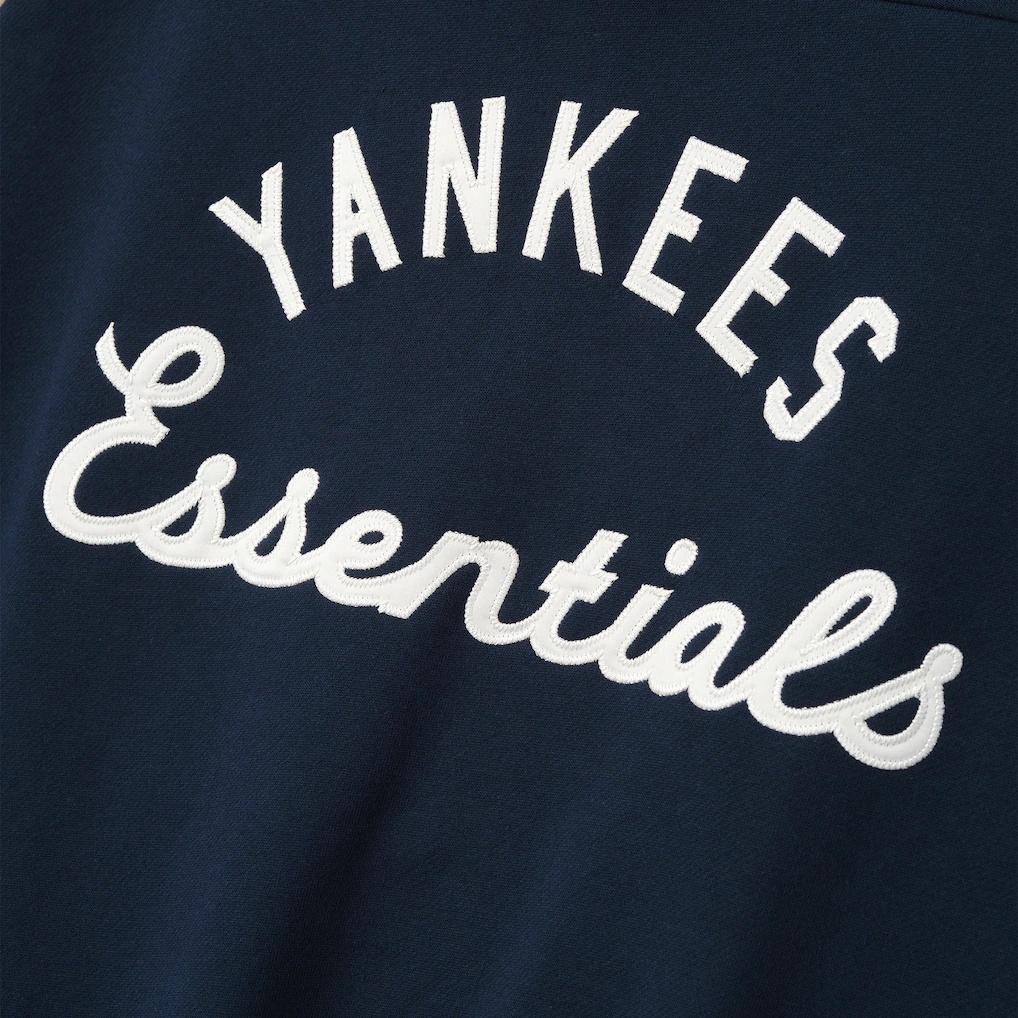New York Yankees Fear of God x MLB Unisex Half-Zip Raglan Sport Hoodie – Navy/Khaki