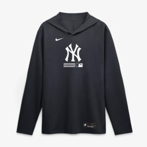 New York Yankees Nike Authentic Collection Dri-FIT Long Sleeve Hooded T-Shirt
