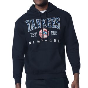New York Yankees Starter Distressed Fleece Pullover Hoodie