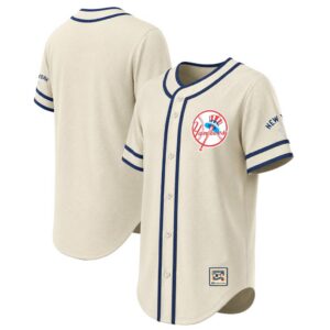 New York Yankees Stitches Throwback Fashion Jersey - Natural