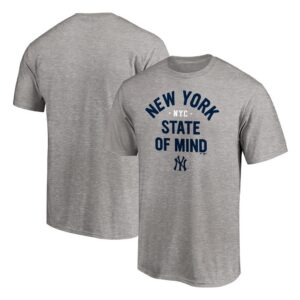 New York Yankees Team Heater T-Shirt - Heather Gray