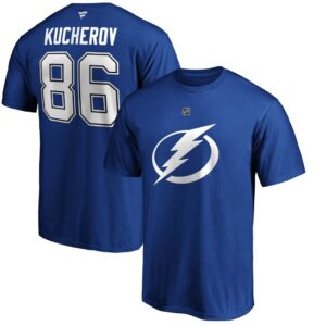 Nikita Kucherov Tampa Bay Lightning Fanatics Authentic Stack Player Name & Number T-Shirt