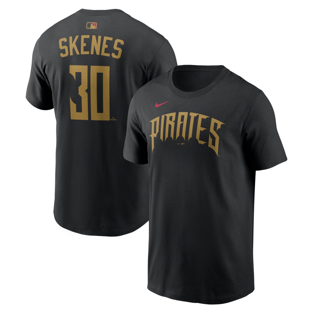 Paul Skenes Pittsburgh Pirates Nike Men’s 2026 City Connect Name & Number T-Shirt