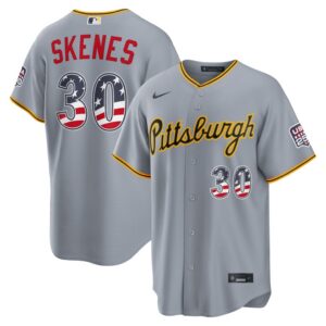 Paul Skenes Pittsburgh Pirates Nike USA 250 Fourth of July Road Stadium Jersey