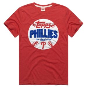 Philadelphia Phillies Homage MLB x Topps Baseball The Real One Tri-Blend T-Shirt