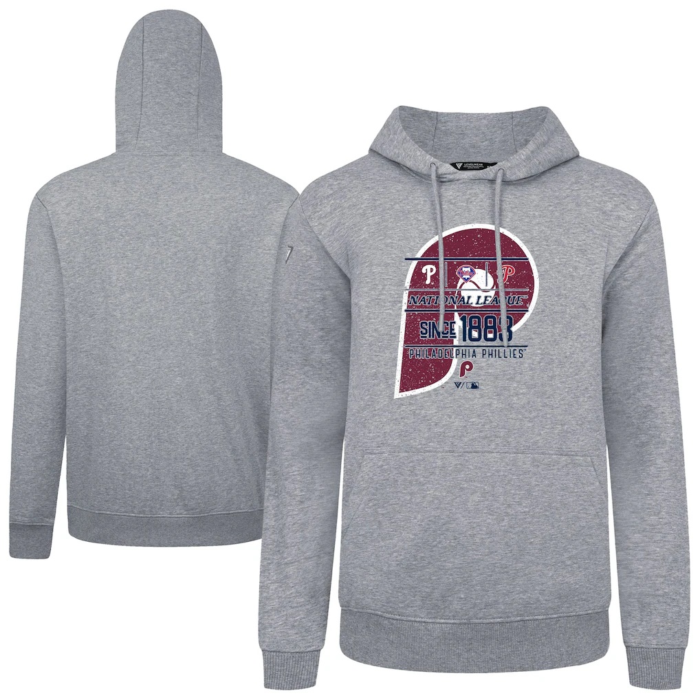 Philadelphia Phillies Levelwear Distressed Podium Acumen Pullover Hoodie
