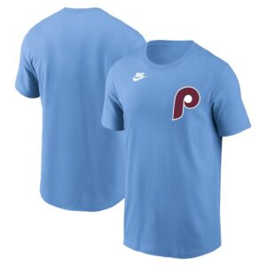 Philadelphia Phillies Nike Cooperstown Collection Logo T-Shirt - Light Blue