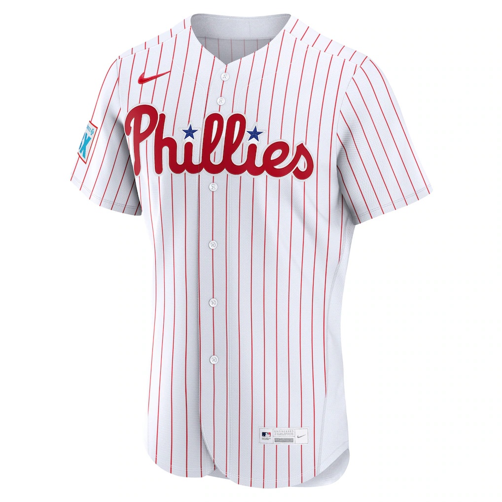 Philadelphia Phillies Nike Home Sponsor Patch Authentic Jersey