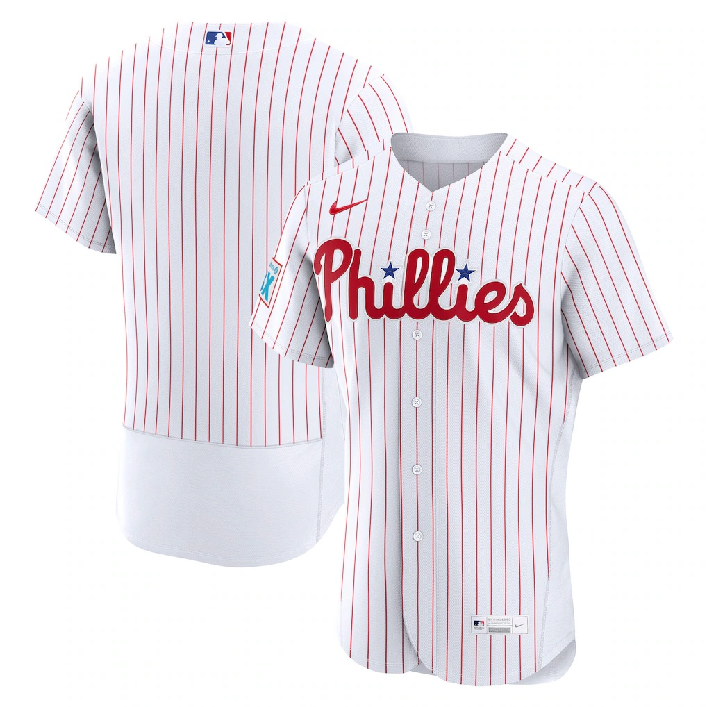 Philadelphia Phillies Nike Home Sponsor Patch Authentic Jersey