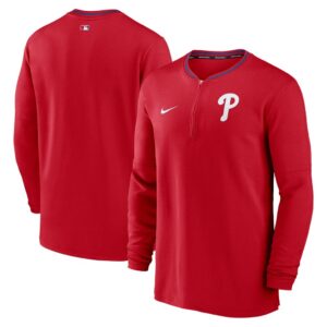 Philadelphia Phillies Nike Authentic Collection Performance Half-Zip Top