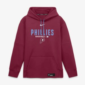 Philadelphia Phillies Nike Authentic Collection Therma-FIT Hoodie - Burgundy