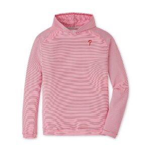 Philadelphia Phillies Peter Millar Pine Sugar Stripe Performance Hoodie