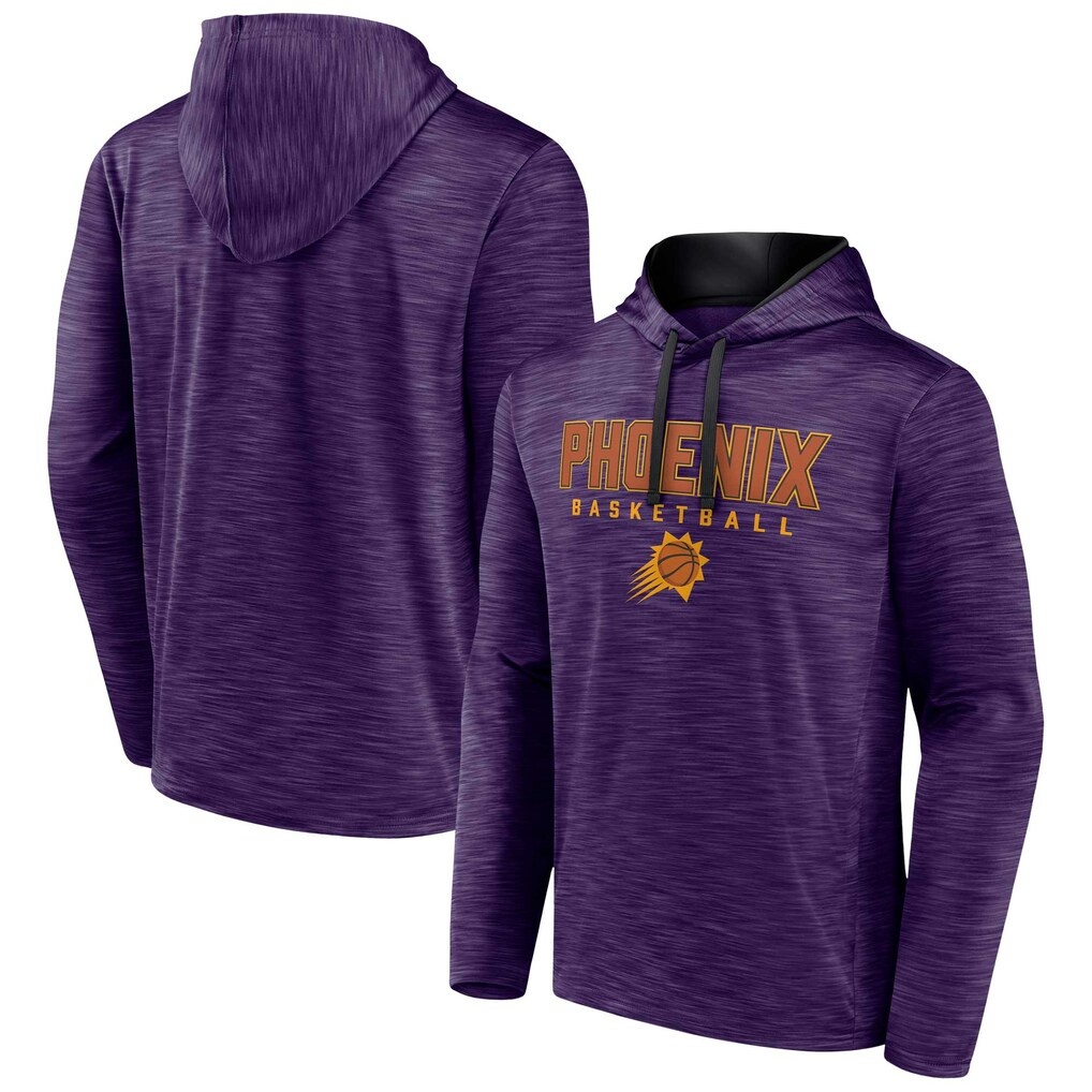 Phoenix Suns Fanatics Fast Break Pullover Hoodie – Heather Purple