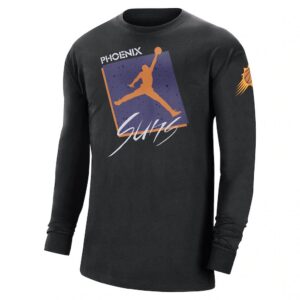 Phoenix Suns Jordan Brand Courtside Max 90 Vintage Wash Statement Edition Long Sleeve T-Shirt