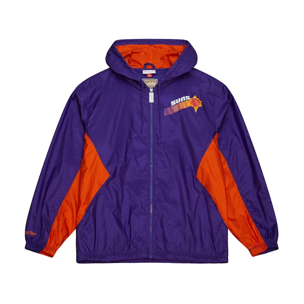 Phoenix Suns Mitchell & Ness Playmaker Full-Zip Hooded Windbreaker Jacket