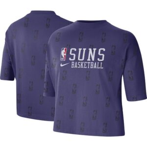 Phoenix Suns Nike Women's Allover NBA Logo Boxy T-Shirt