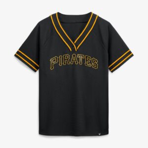 Pittsburgh Pirates Fanatics Women's Diva Race Ahead Raglan V-Neck T-Shirt