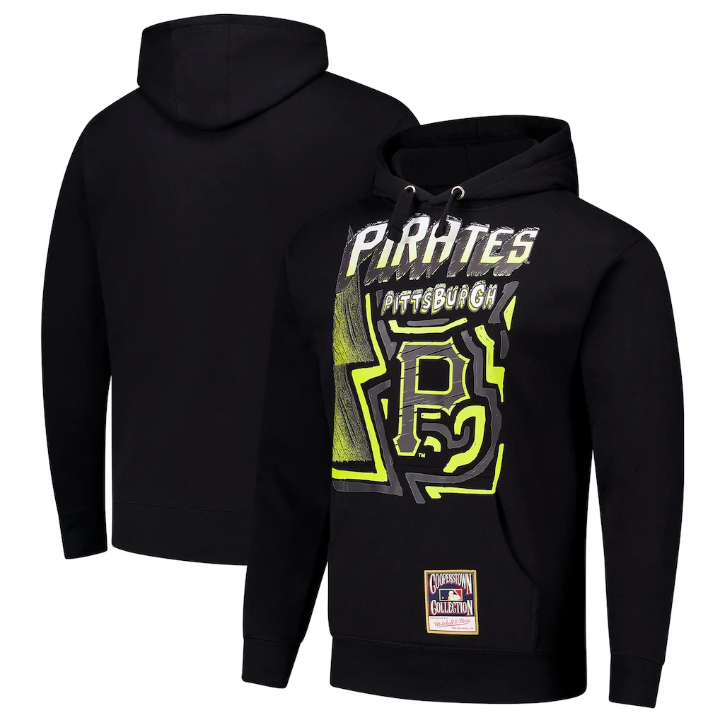Pittsburgh Pirates Mitchell & Ness Sidewalk Sketch Pullover Hoodie