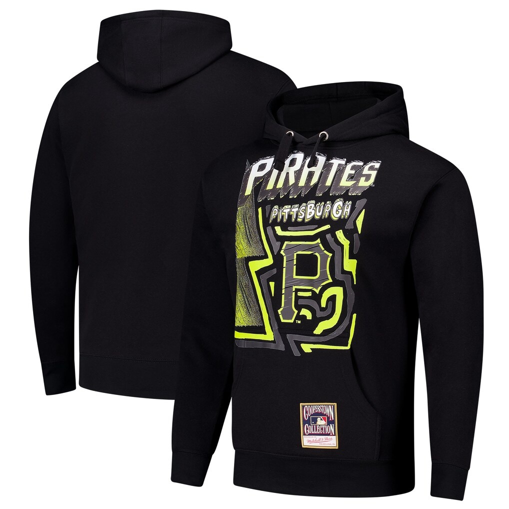 Pittsburgh Pirates Mitchell & Ness Sidewalk Sketch Pullover Hoodie
