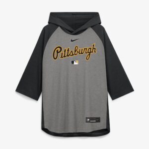 Pittsburgh Pirates Nike Authentic Collection Flux Dri-FIT Raglan 3/4-Sleeve Hooded T-Shirt