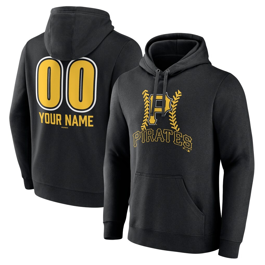 Pittsburgh Pirates Personalized Name & Number Fastball Pullover Hoodie