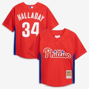 Roy Halladay Philadelphia Phillies Mitchell & Ness Toddler Cooperstown Collection Mesh Batting Practice Jersey