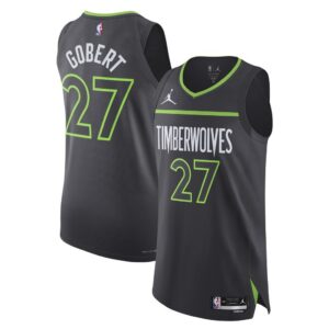 Rudy Gobert Minnesota Timberwolves Jordan Brand Authentic Jersey - Statement Edition - Anthracite