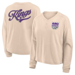Sacramento Kings Fanatics Women's Boxed Out Drop Fashion Long Sleeve T-Shirt - Natural