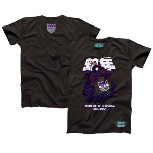 Sacramento Kings NBALab x Hyperfly Unisex Year of the Snake Lunar New Year Collection T-Shirt - Heather Black