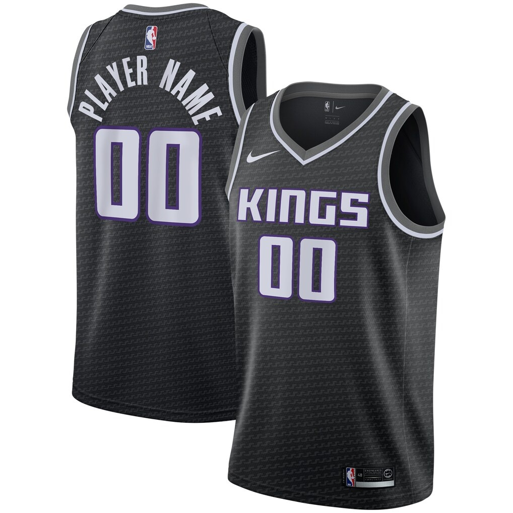 Sacramento Kings Nike Swingman Custom Jersey Black – Statement Edition