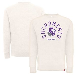 Sacramento Kings Sportiqe Unisex Harmon Super Soft Tri-Blend Raglan Pullover Sweatshirt