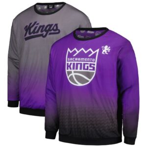 Sacramento Kings Stadium Essentials Unisex Full Capacity Reversible Pullover Sweatshirt – Purple/Gray
