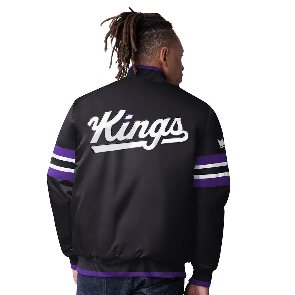 Sacramento Kings Starter Scout Varsity Satin Full-Snap Jacket