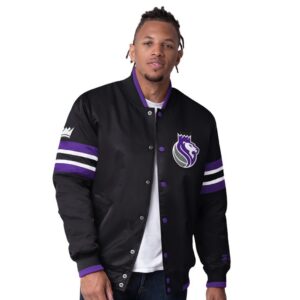 Sacramento Kings Starter Scout Varsity Satin Full-Snap Jacket