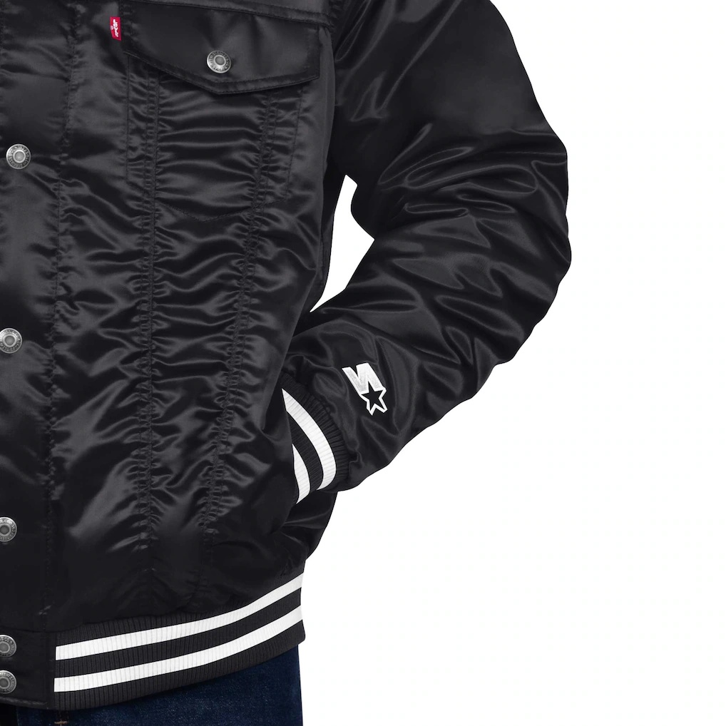 Sacramento Kings Starter x Levi’s Silver Label Trucker Satin Full-Snap Jacket