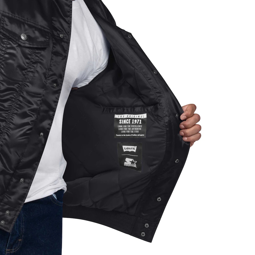 Sacramento Kings Starter x Levi’s Silver Label Trucker Satin Full-Snap Jacket