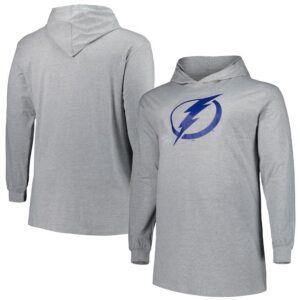 Tampa Bay Lightning Big & Tall Pullover Hoodie - Heather Gray