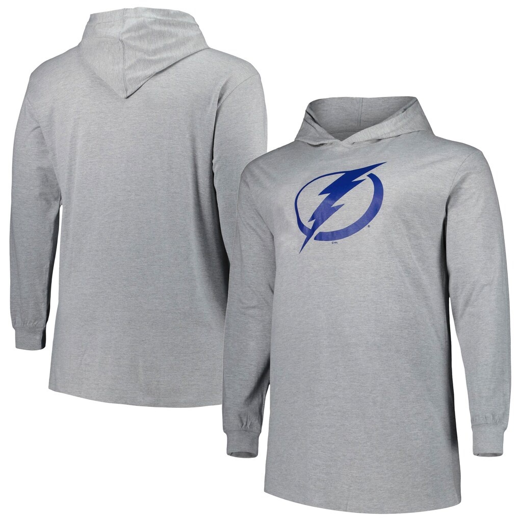 Tampa Bay Lightning Big & Tall Pullover Hoodie – Heather Gray