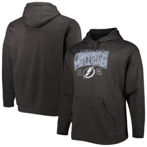 Tampa Bay Lightning Fanatics Big & Tall Dynasty Pullover Hoodie - Heather Charcoal