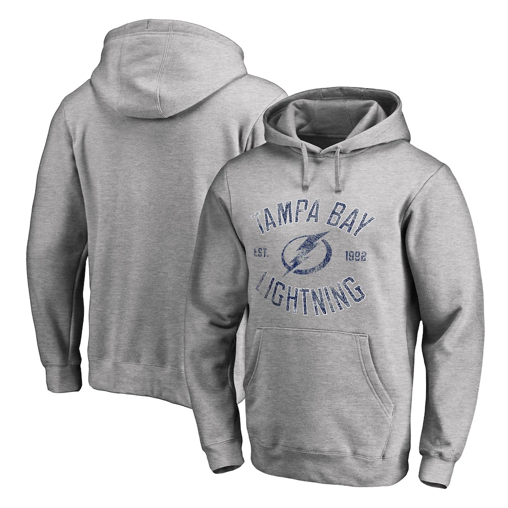 Tampa Bay Lightning Heritage Pullover Hoodie – Ash