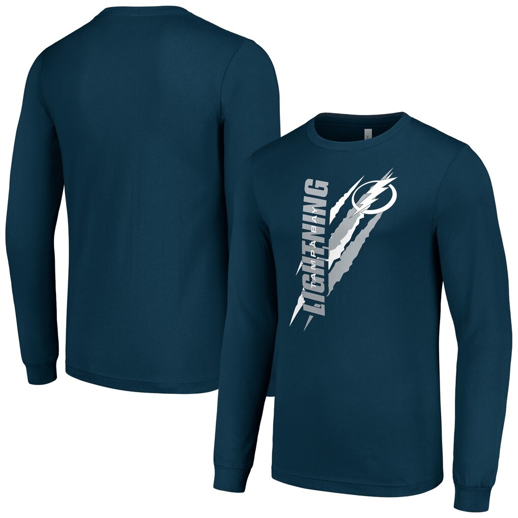 Tampa Bay Lightning Starter Color Scratch Long-Sleeve T-Shirt