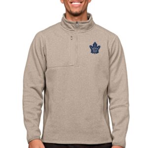 Toronto Maple Leafs Antigua Course Quarter-Zip Pullover Top - Oatmeal