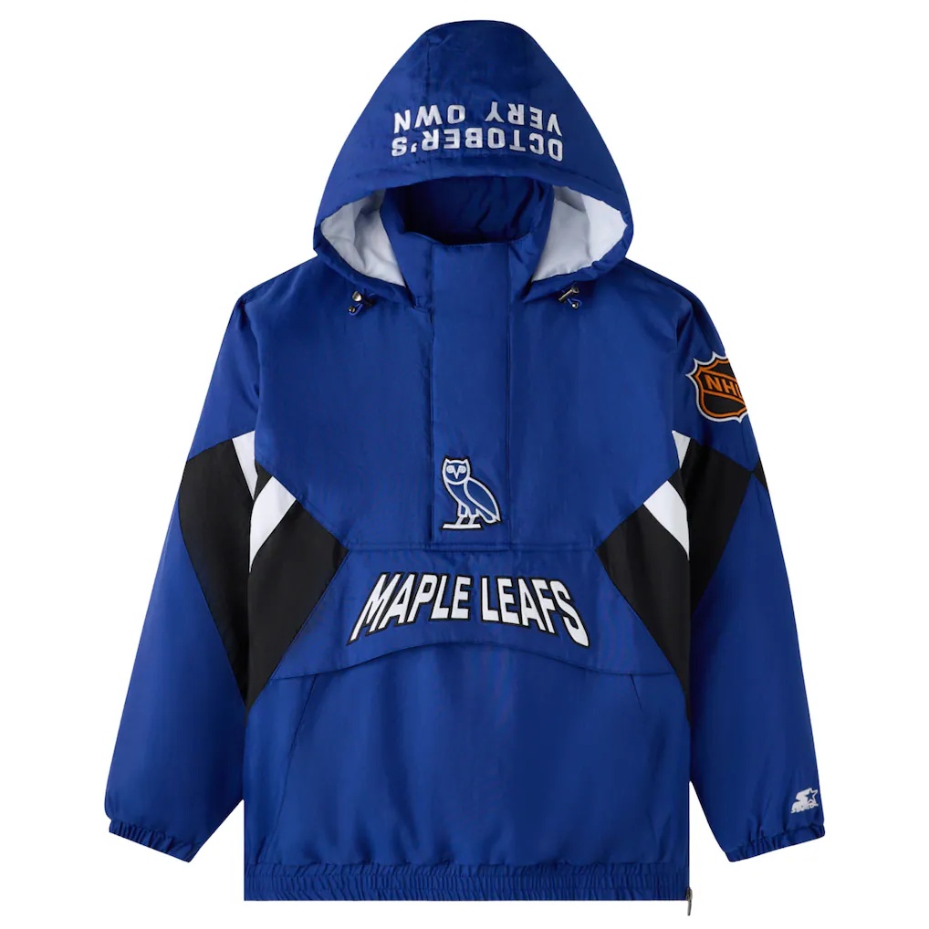 Toronto Maple Leafs OVO x Starter Half-Zip Hooded Jacket