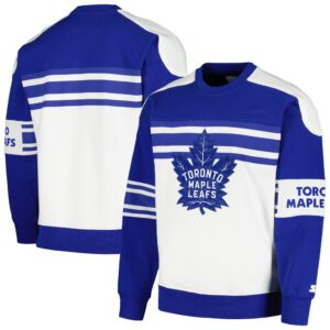 Toronto Maple Leafs Starter Defense Fleece Crewneck Pullover Sweatshirt