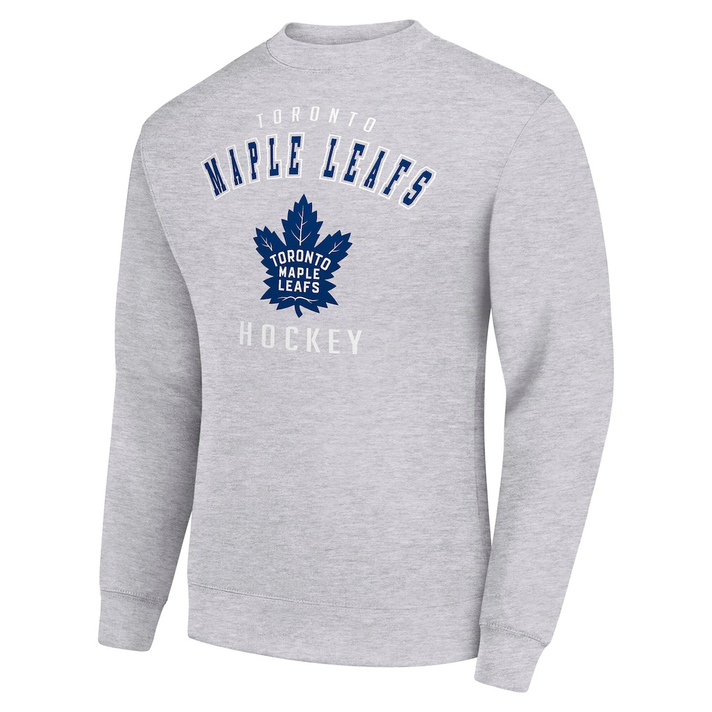 Toronto Maple Leafs Men’s Starter Team Logo Fleece Pullover Sweatshirt – Heather Gray