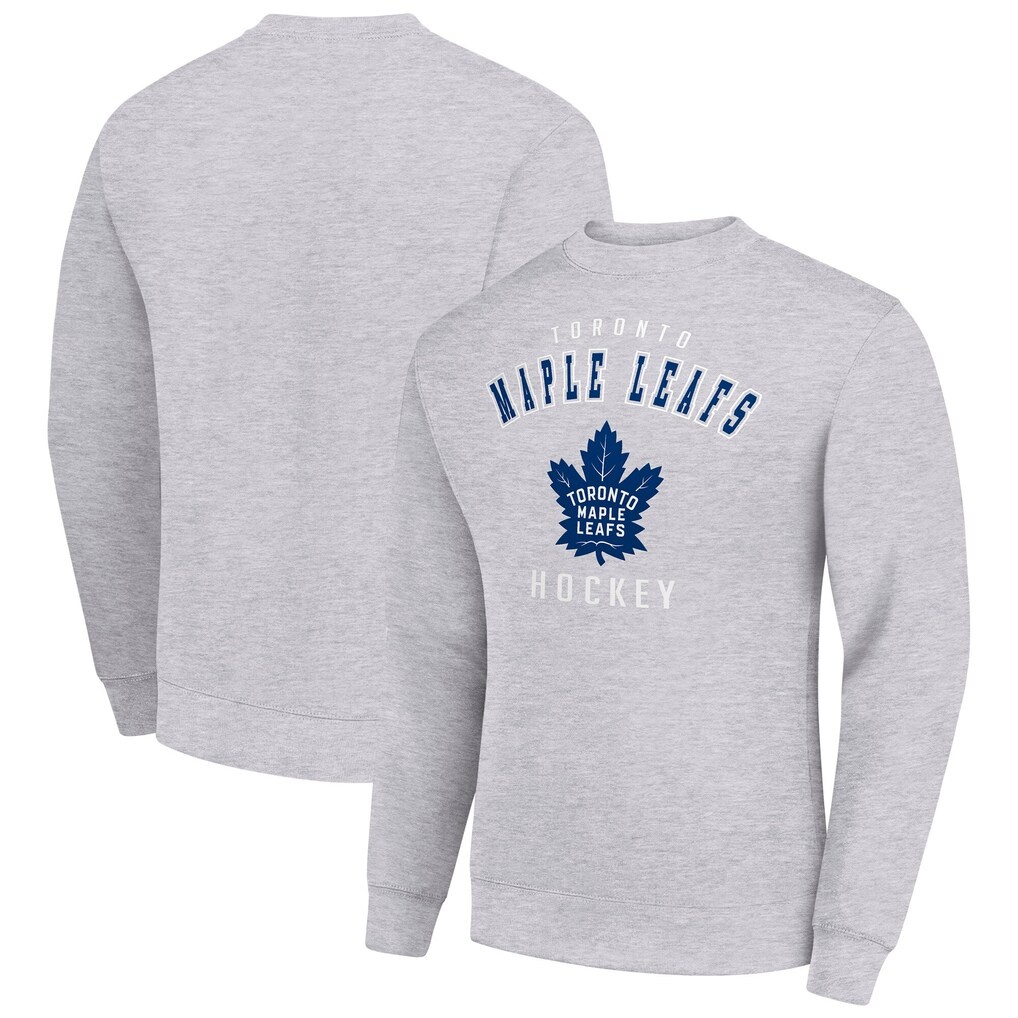 Toronto Maple Leafs Men’s Starter Team Logo Fleece Pullover Sweatshirt – Heather Gray